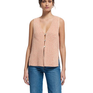 NWT Nation LTD Bianca vest in Pheasant pure cotton vintage style knit top XS
